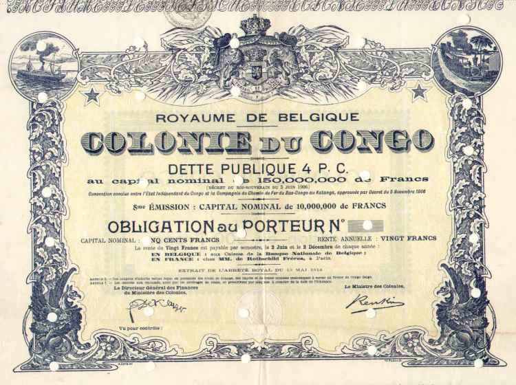 bond issued by the Belgian Congo