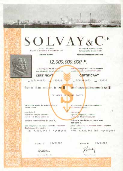 Picture of a Solvay share